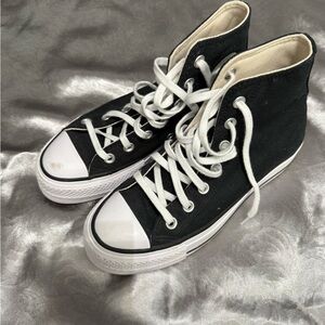 Converse Black High-Top Platform Sneakers
